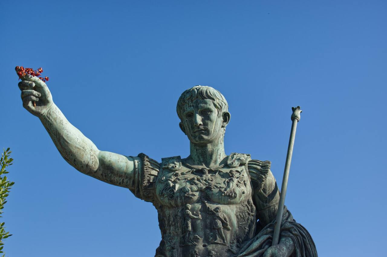 A statue of Augustus, the first Roman emperor