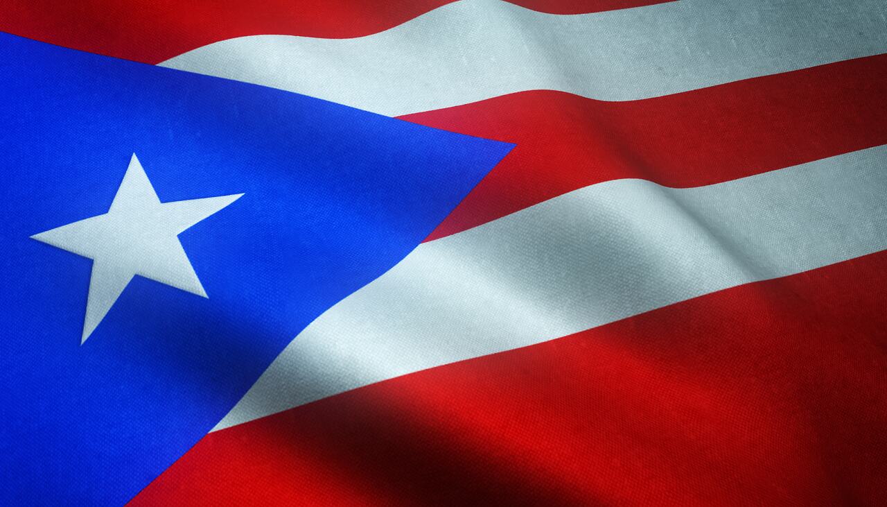 Puerto Rican flag with red, white, and blue colors